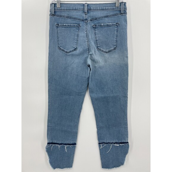 J BRAND Ruby High Rise Cigarette Curved Raw Hem Cropped Ankle Jeans Size 27 - Picture 6 of 9